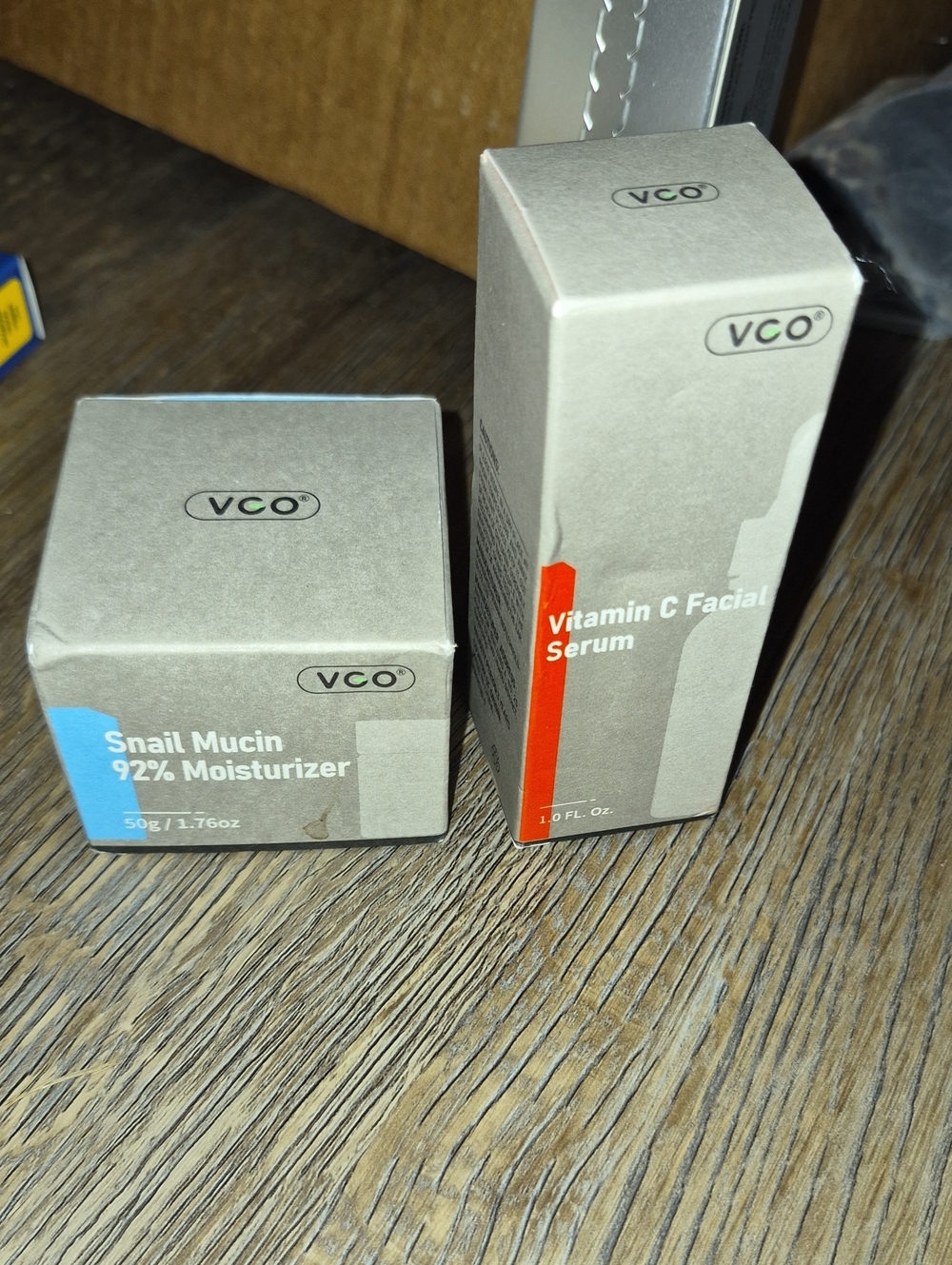 CO Vitamin C Facial Serum & Snail Mucin 92% Moisturizer - Gray Packaging